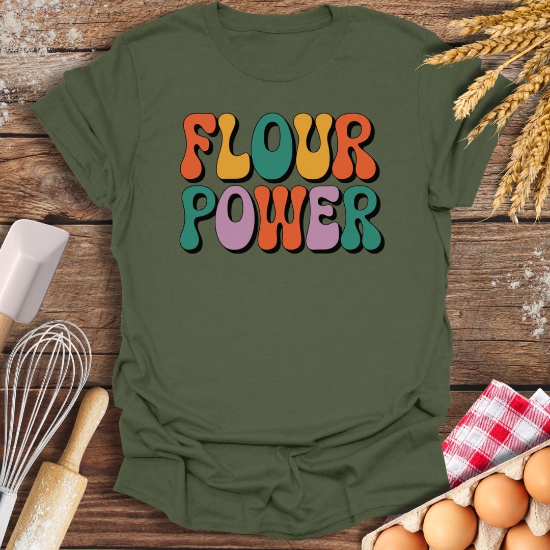 Flour Power T-Shirt Military Green / S Baking Threads