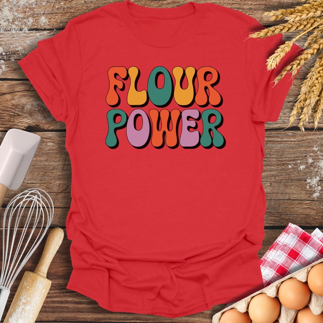 Flour Power T-Shirt Red / S Baking Threads