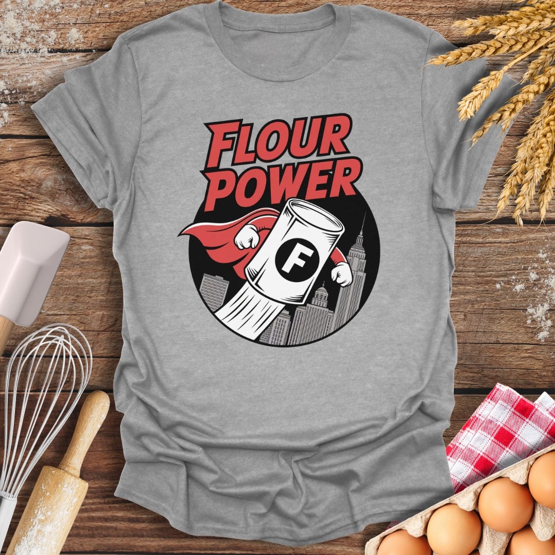 Flour Power T-Shirt Sport Grey / S Baking Threads