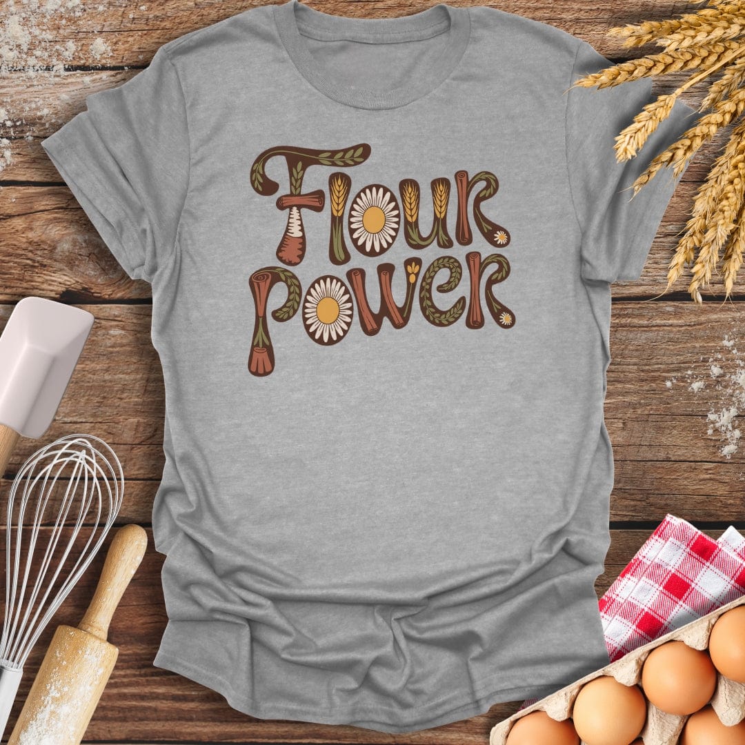 Flour Power T-Shirt Sport Grey / S Baking Threads