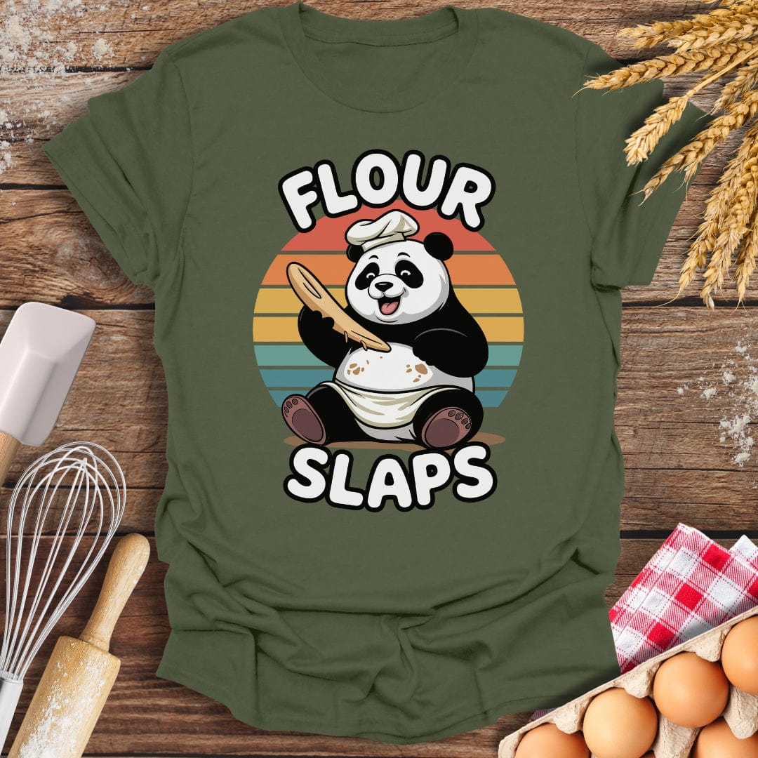 Flour Slaps T-Shirt Military Green / S Baking Threads
