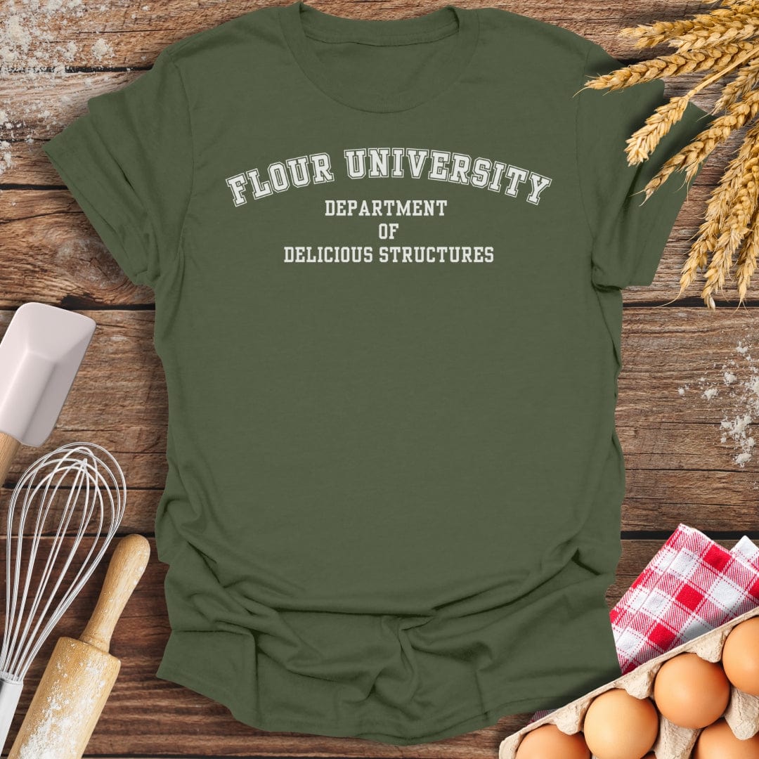Flour University T-Shirt Military Green / S Baking Threads