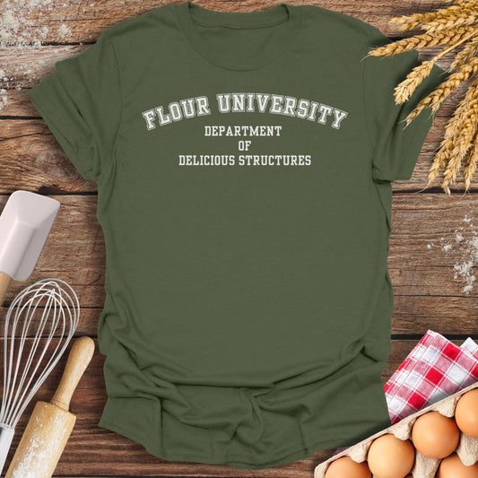 Flour University T-Shirt Military Green / S Baking Threads