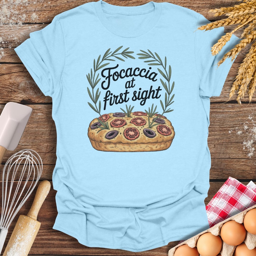 Focaccia At First Sight T-Shirt Light Blue / S Baking Threads
