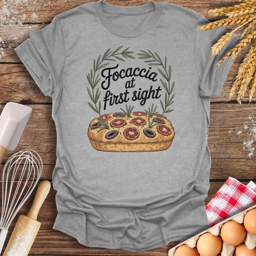 Focaccia At First Sight T-Shirt Sport Grey / S Baking Threads