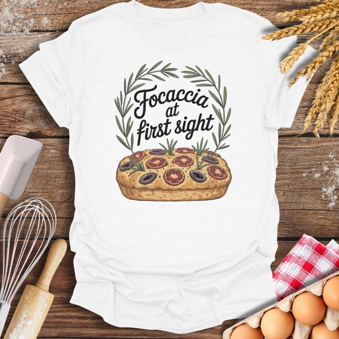 Focaccia At First Sight T-Shirt White / S Baking Threads