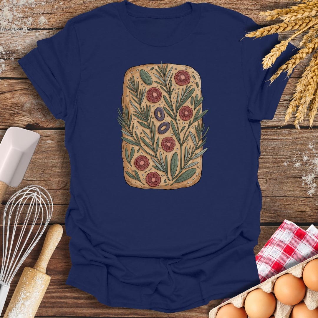 Focaccia Flowerbed T-Shirt Navy / S Baking Threads
