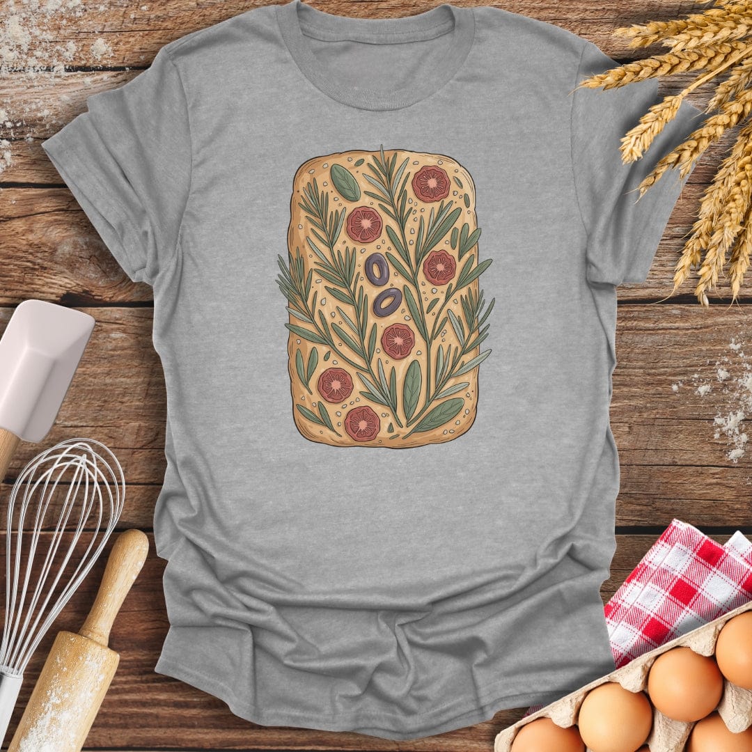 Focaccia Flowerbed T-Shirt Sport Grey / S Baking Threads