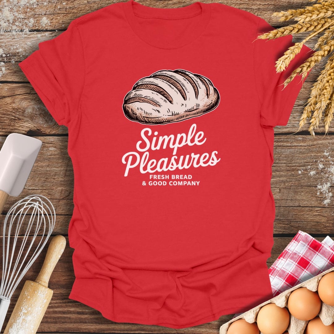 Fresh Bread T-Shirt Red / S Baking Threads