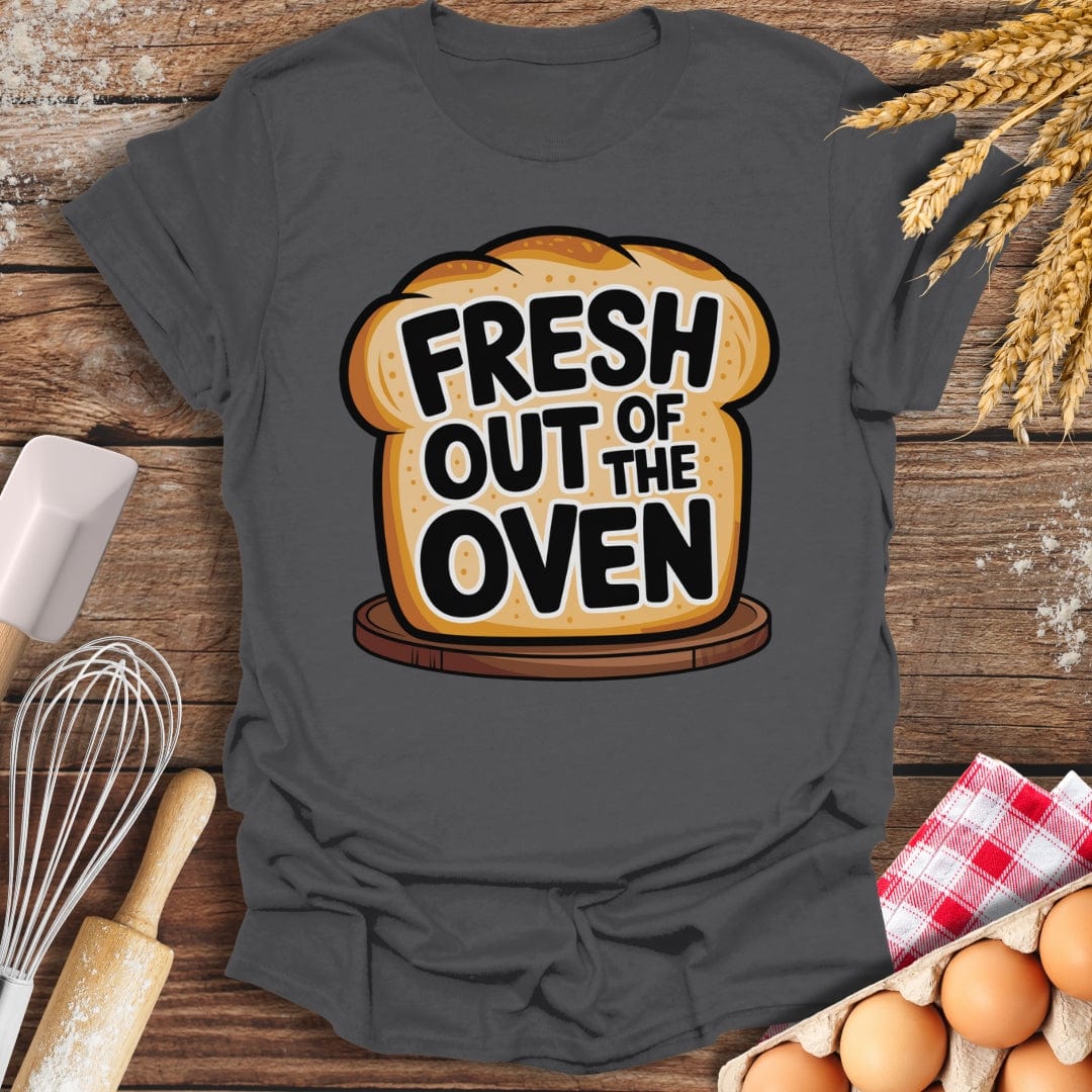 Fresh Out of The Oven T-Shirt Charcoal / S Baking Threads