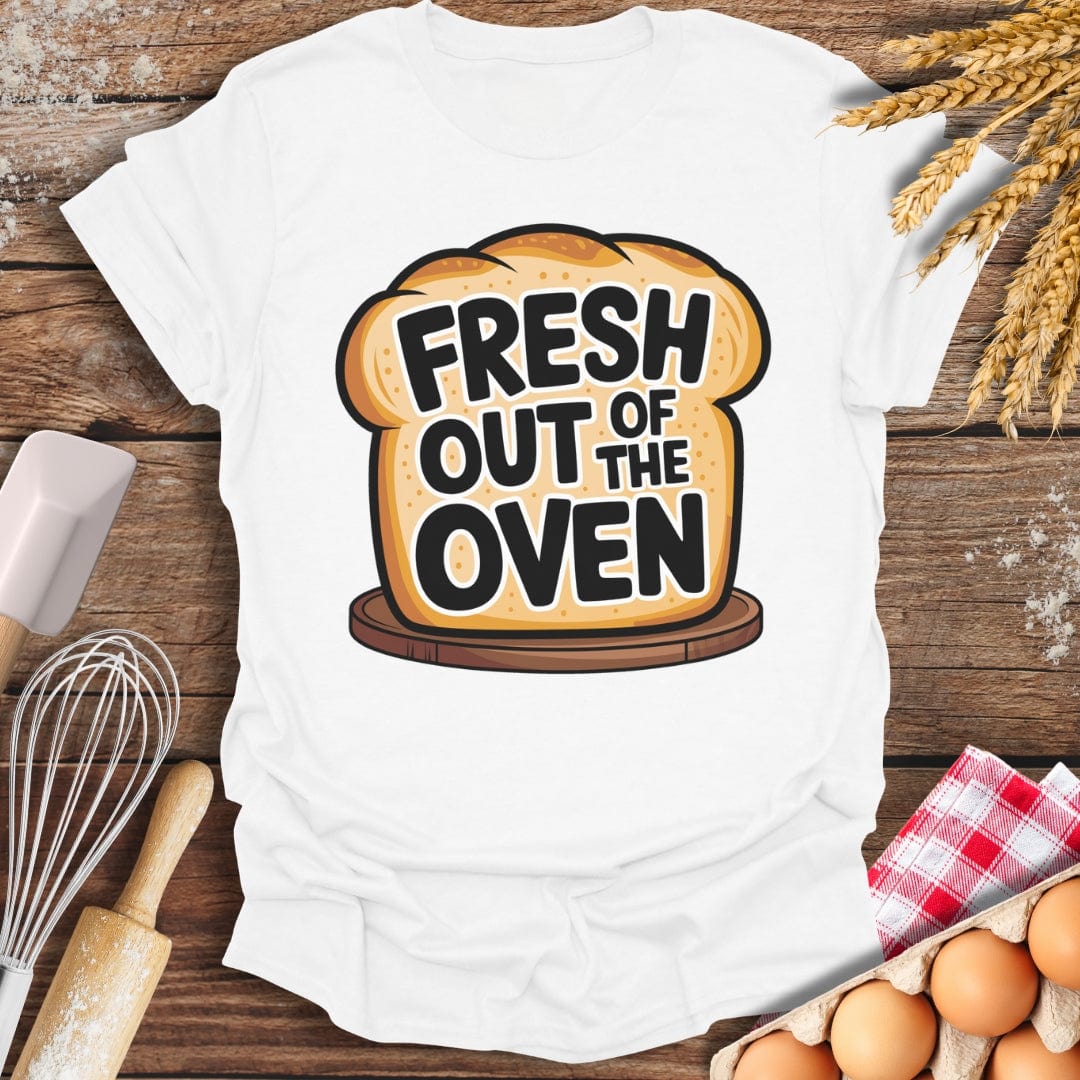 Fresh Out of The Oven T-Shirt White / S Baking Threads