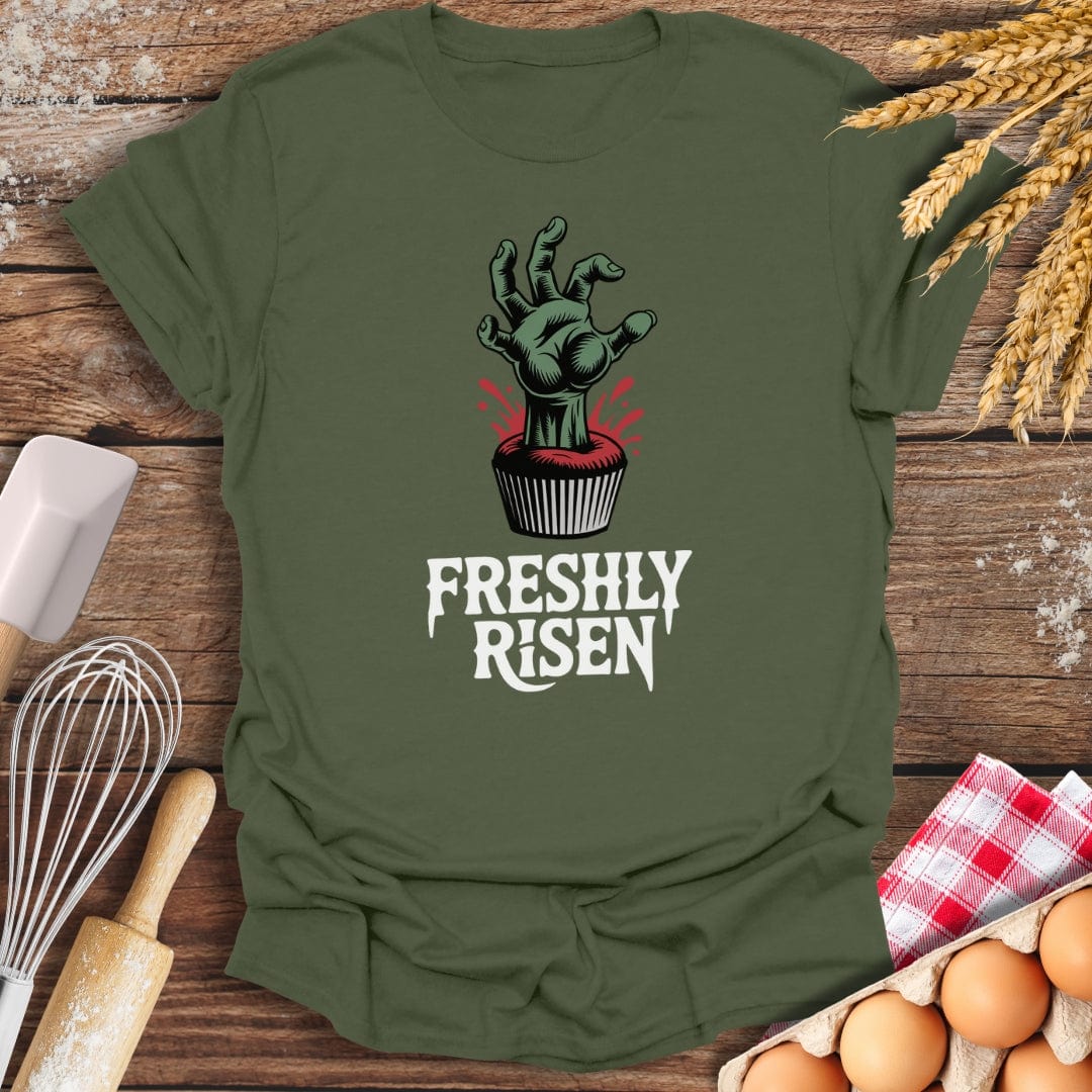 Freshly Risen T-Shirt Military Green / S Baking Threads