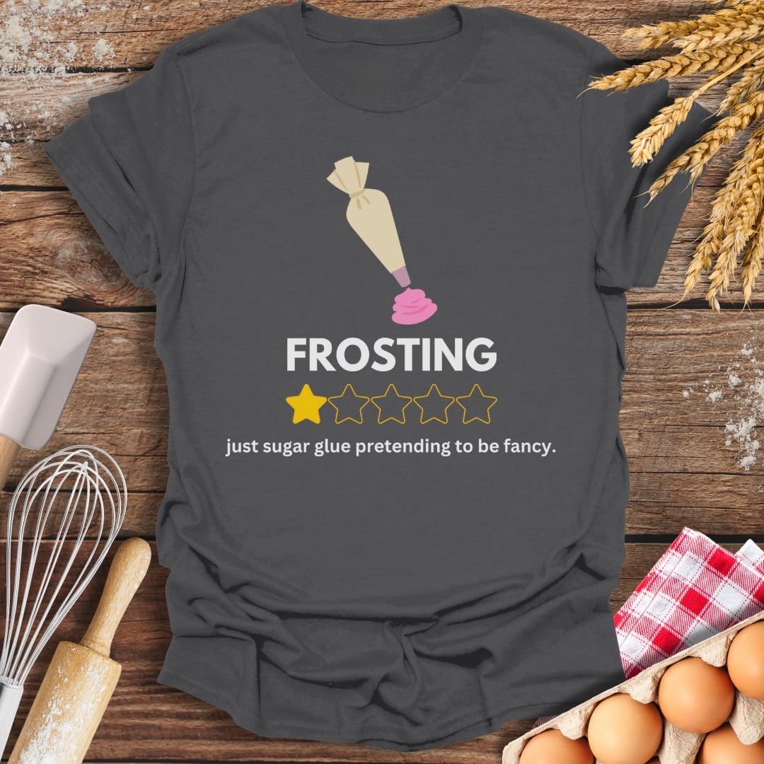 Frosting: 1 Star Review T-Shirt Charcoal / S Baking Threads