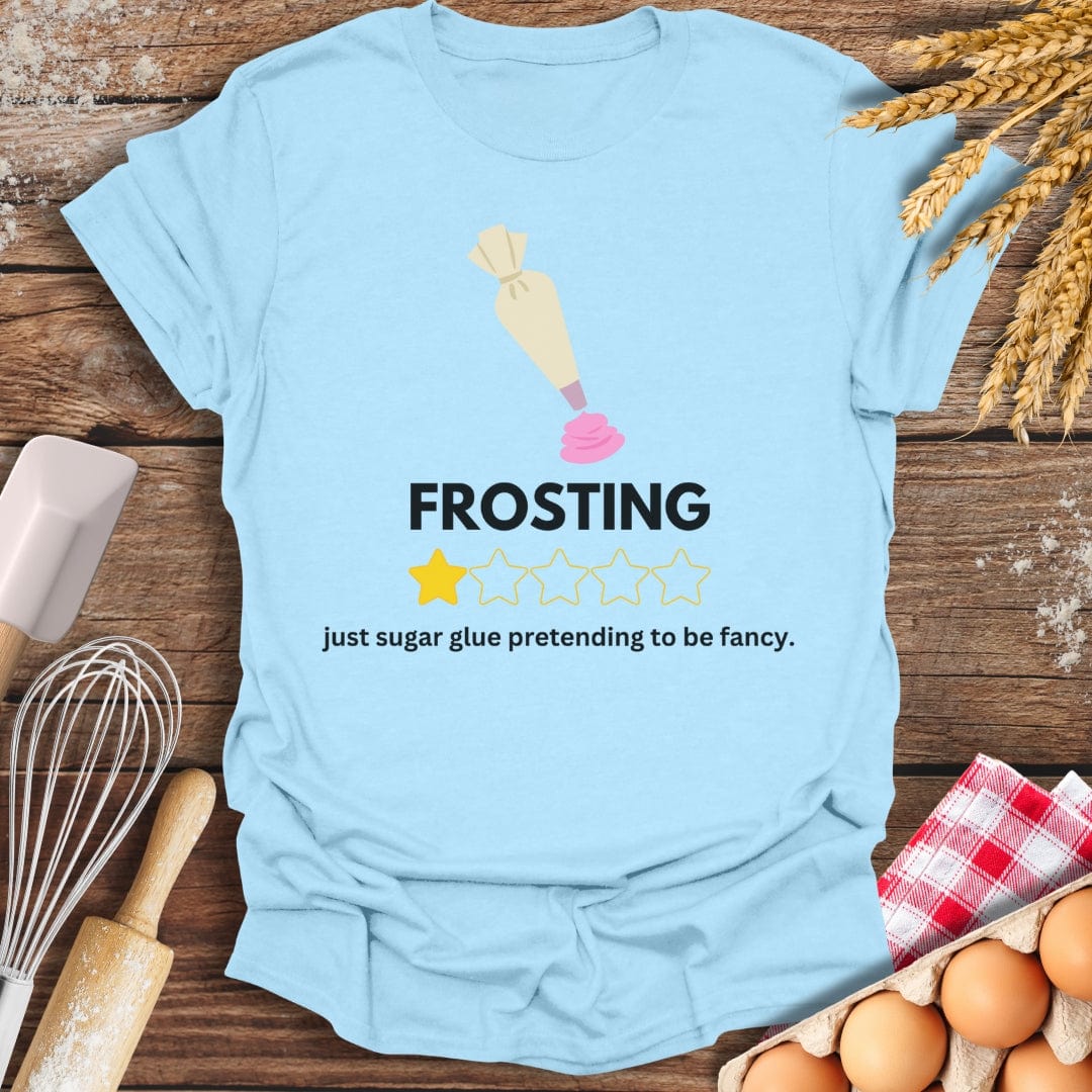 Frosting: 1 Star Review T-Shirt Light Blue / S Baking Threads