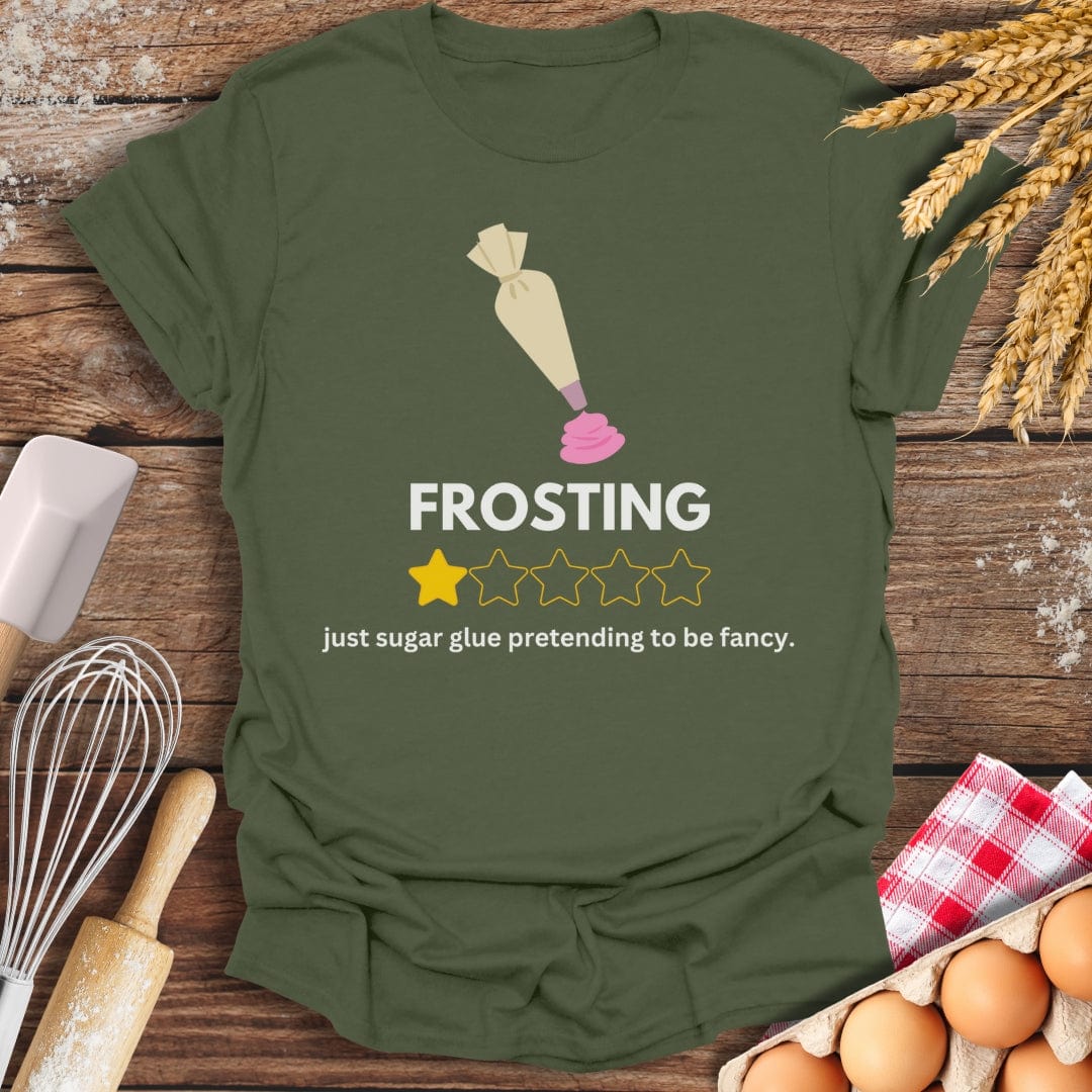 Frosting: 1 Star Review T-Shirt Military Green / S Baking Threads