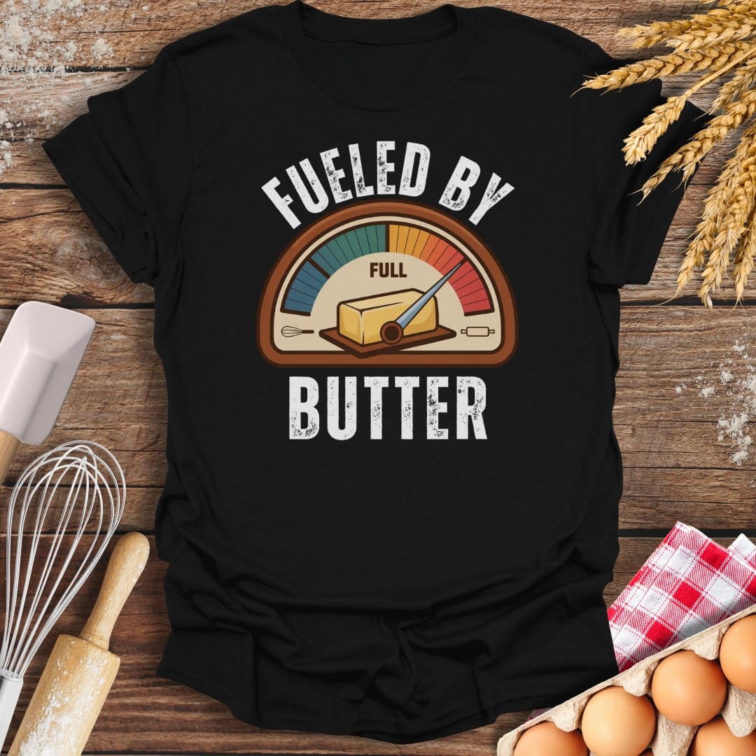 Fueled By Butter T-Shirt Black / S Baking Threads
