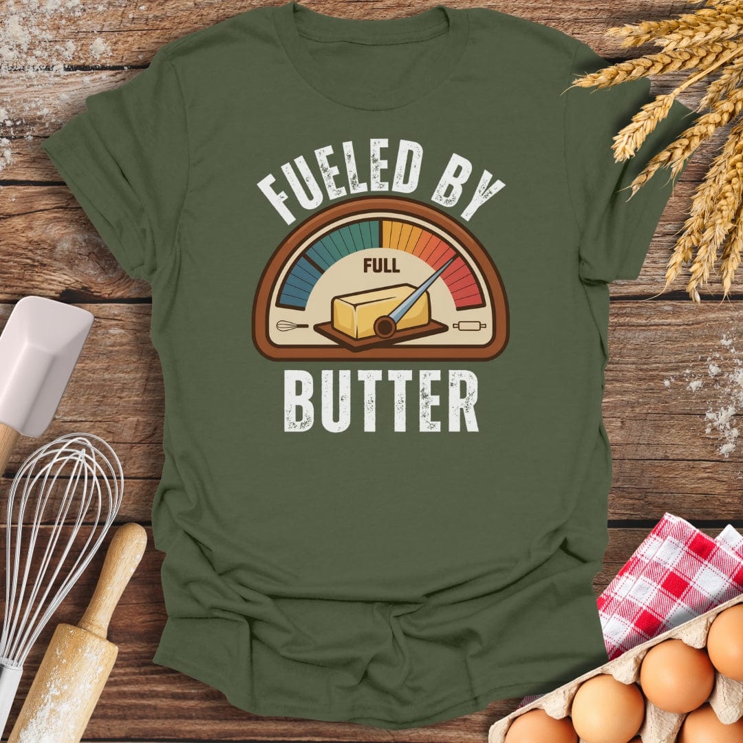 Fueled By Butter T-Shirt Military Green / S Baking Threads