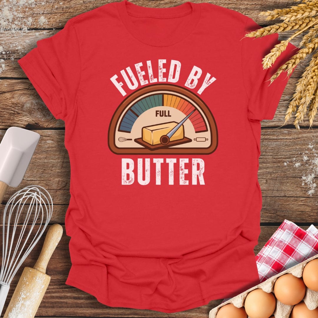Fueled By Butter T-Shirt Red / S Baking Threads