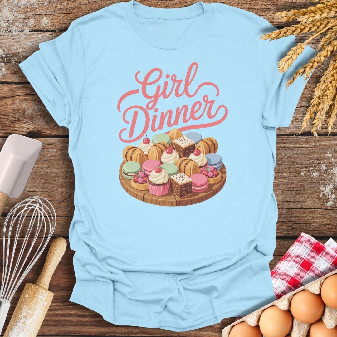 Girl Dinner T-Shirt Light Blue / S Baking Threads
