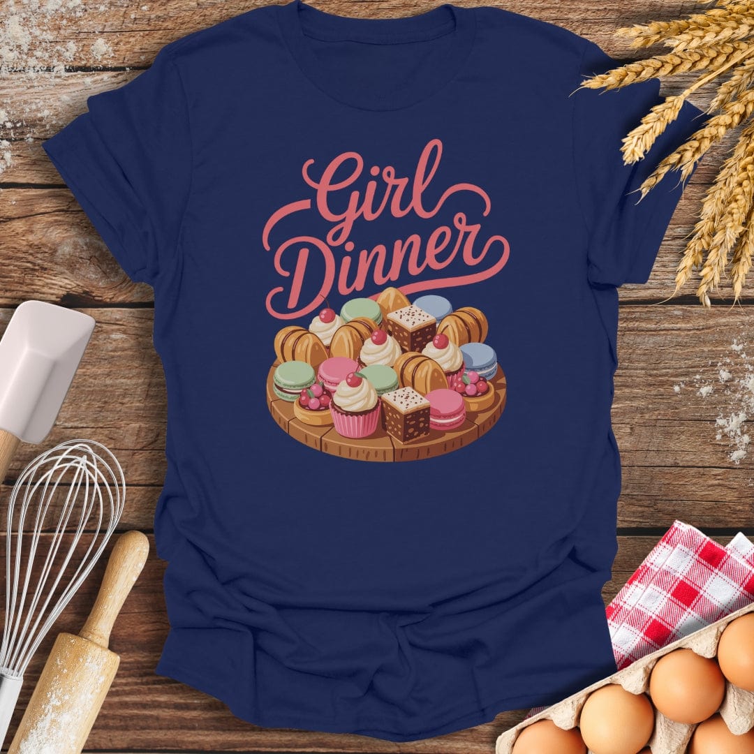 Girl Dinner T-Shirt Navy / S Baking Threads