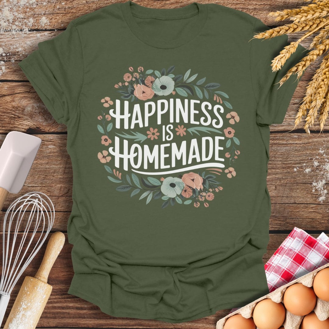 Happiness Is Homemade T-Shirt Military Green / S Baking Threads