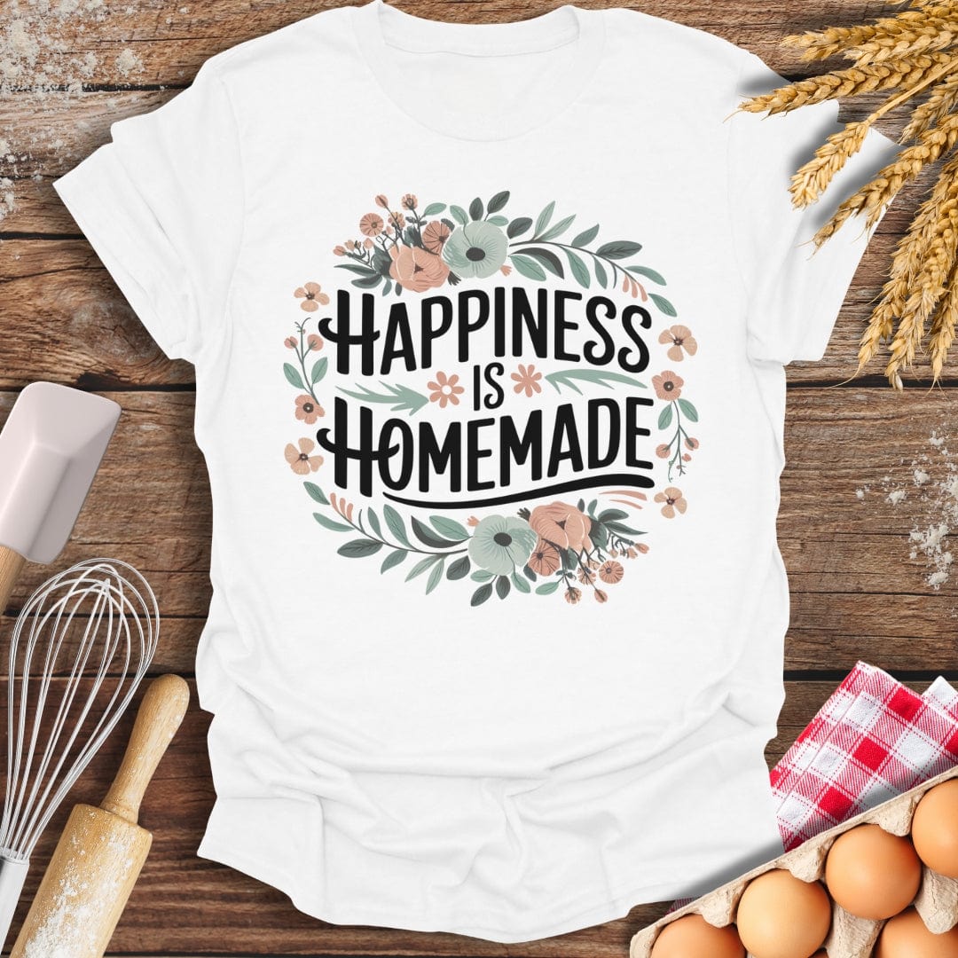 Happiness Is Homemade T-Shirt White / S Baking Threads
