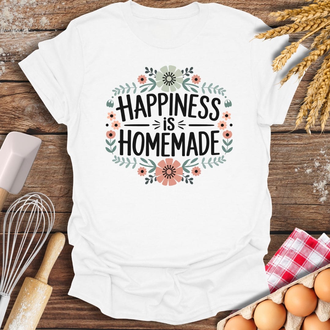 Happiness is Homemade T-Shirt White / S Baking Threads