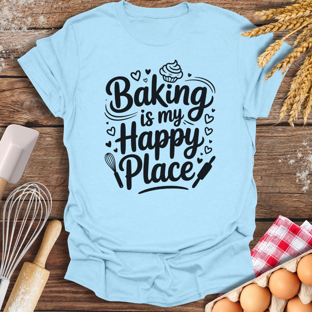 Happy Place T-Shirt Light Blue / S Baking Threads