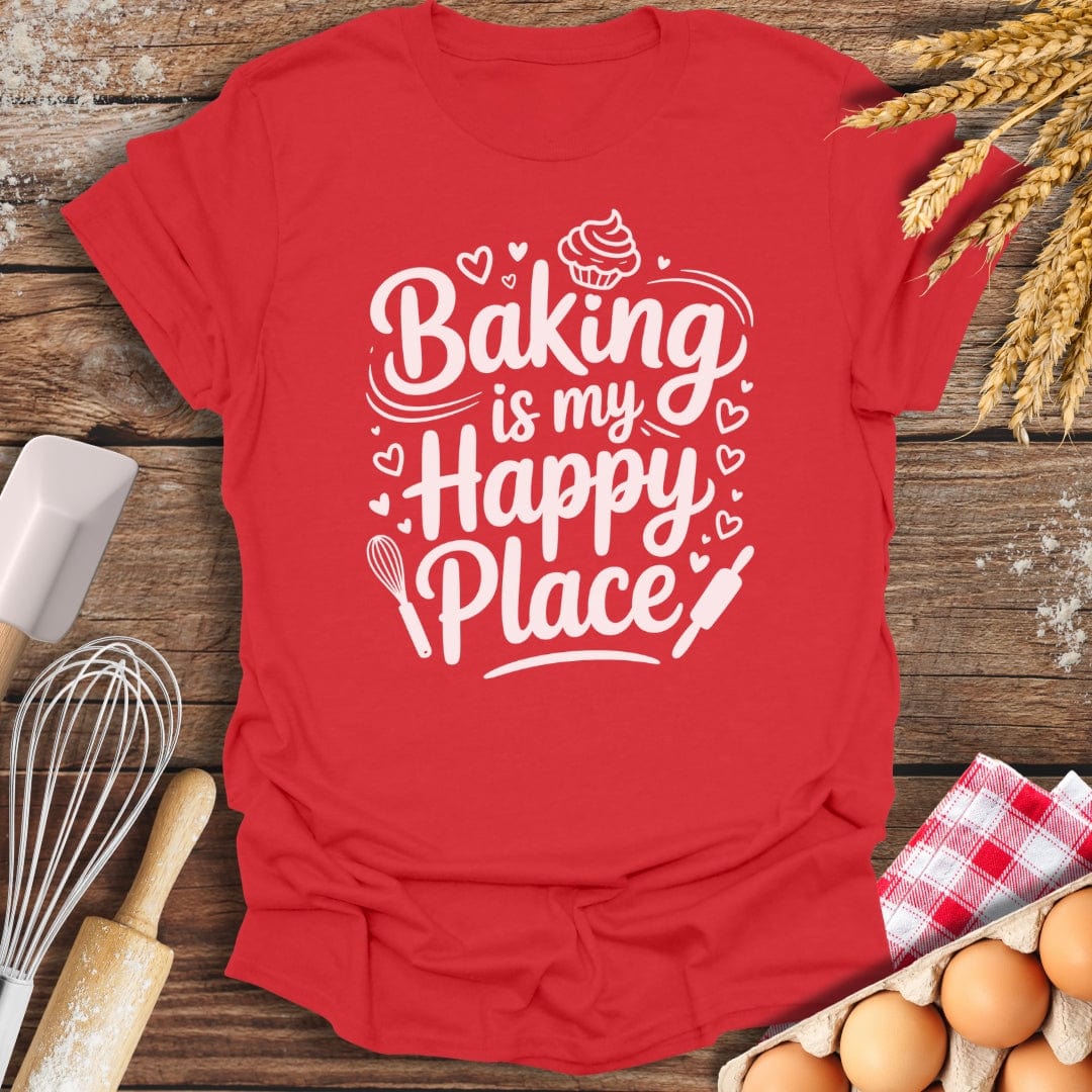 Happy Place T-Shirt Red / S Baking Threads
