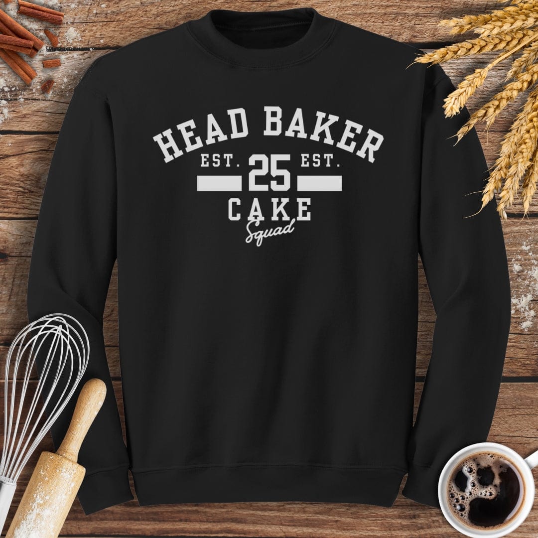 Head Baker Cake Squad Sweatshirt Baking Threads