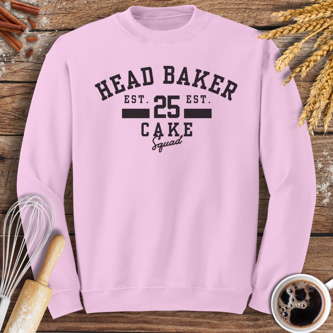 Head Baker Cake Squad Sweatshirt Baking Threads