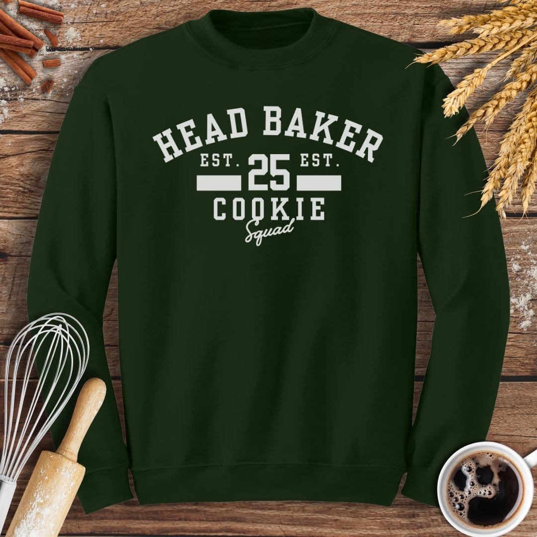 Head Baker Cookie Squad Sweatshirt Baking Threads