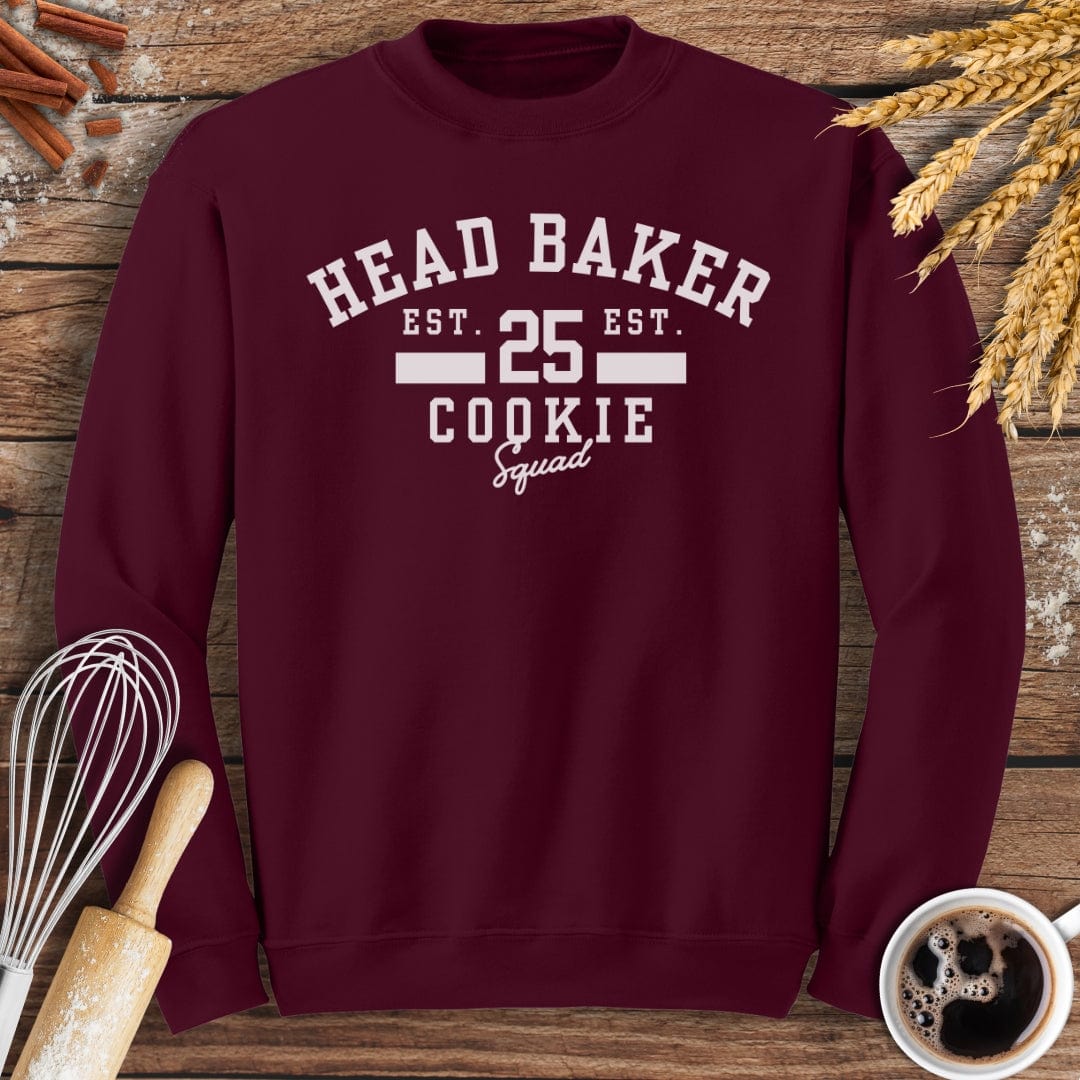Head Baker Cookie Squad Sweatshirt Baking Threads