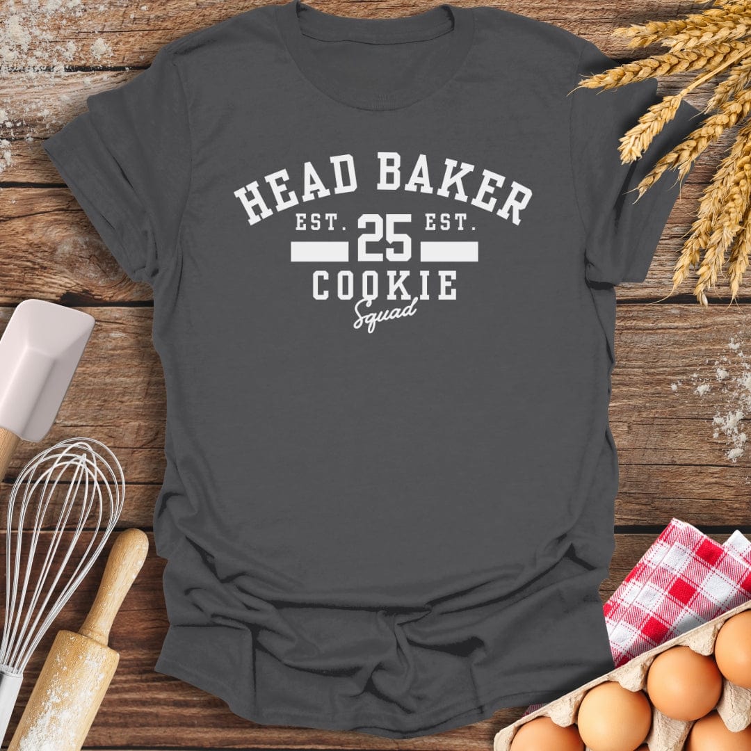 Head Baker Cookie Squad T-Shirt Charcoal / S Baking Threads