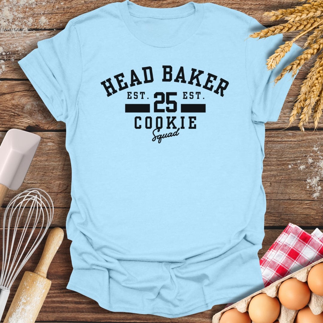 Head Baker Cookie Squad T-Shirt Light Blue / S Baking Threads