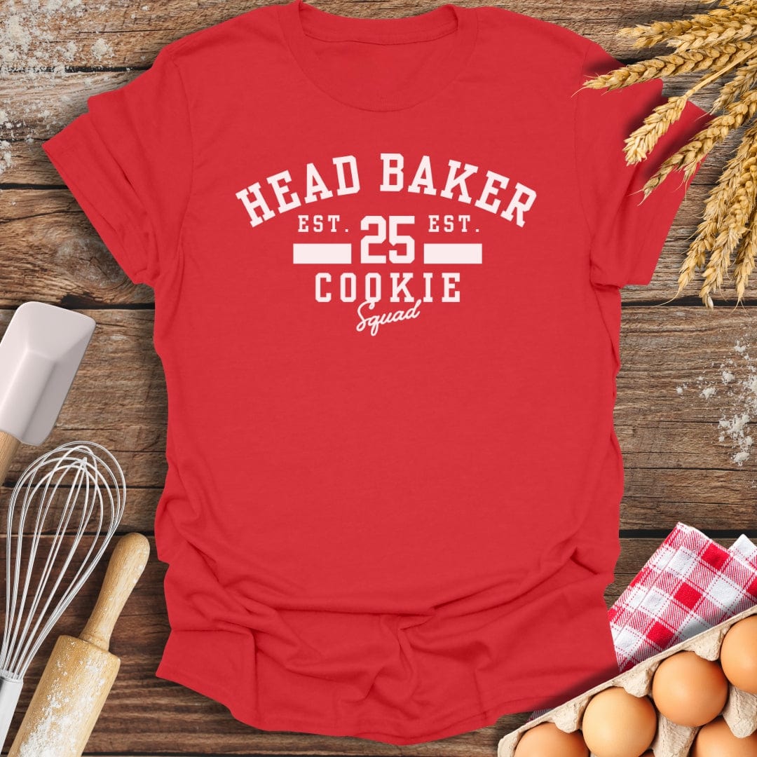 Head Baker Cookie Squad T-Shirt Red / S Baking Threads