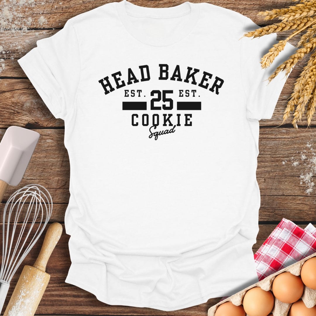 Head Baker Cookie Squad T-Shirt White / S Baking Threads
