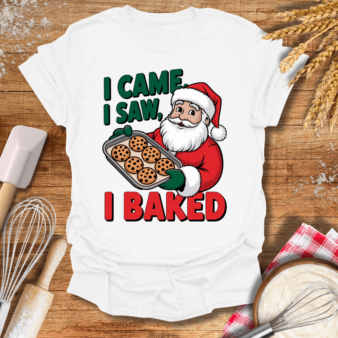 I Came, I Saw, I Baked T-Shirt White / S Baking Threads
