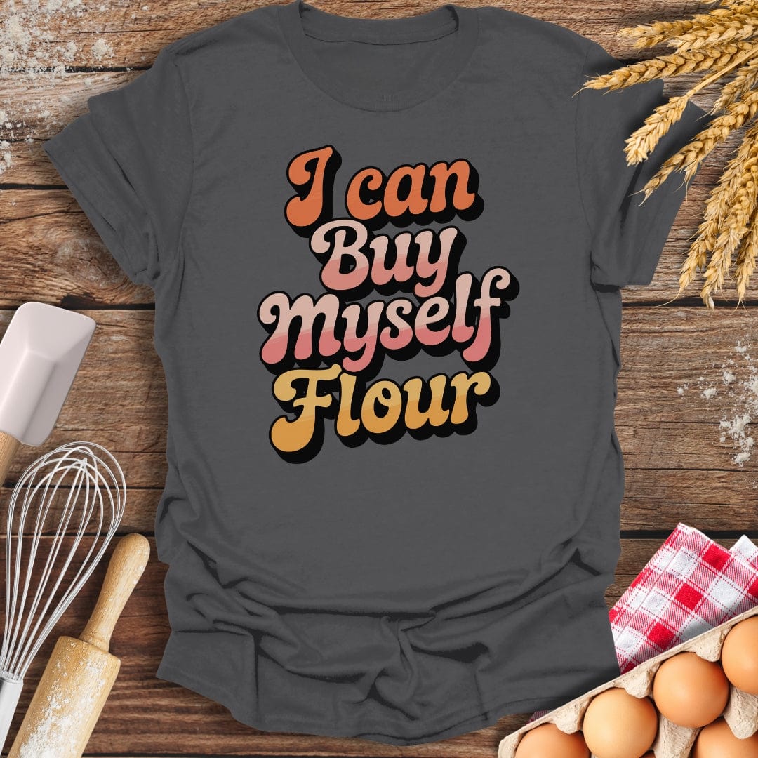 I Can By Myself Flour T-Shirt Charcoal / S Baking Threads