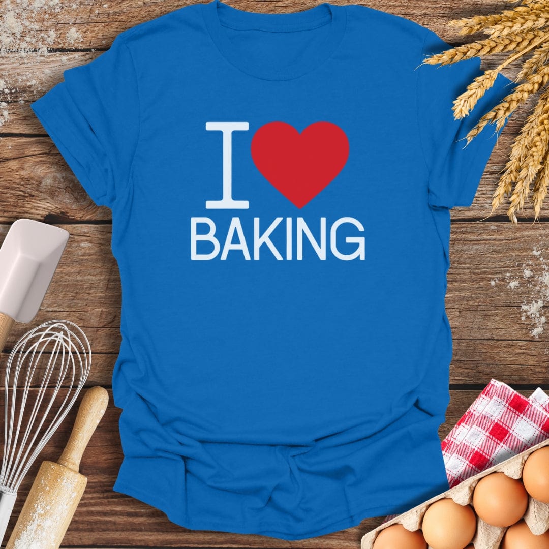 I Love Baking T-Shirt Royal / S Baking Threads