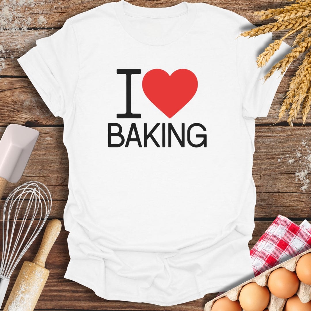 I Love Baking T-Shirt White / S Baking Threads