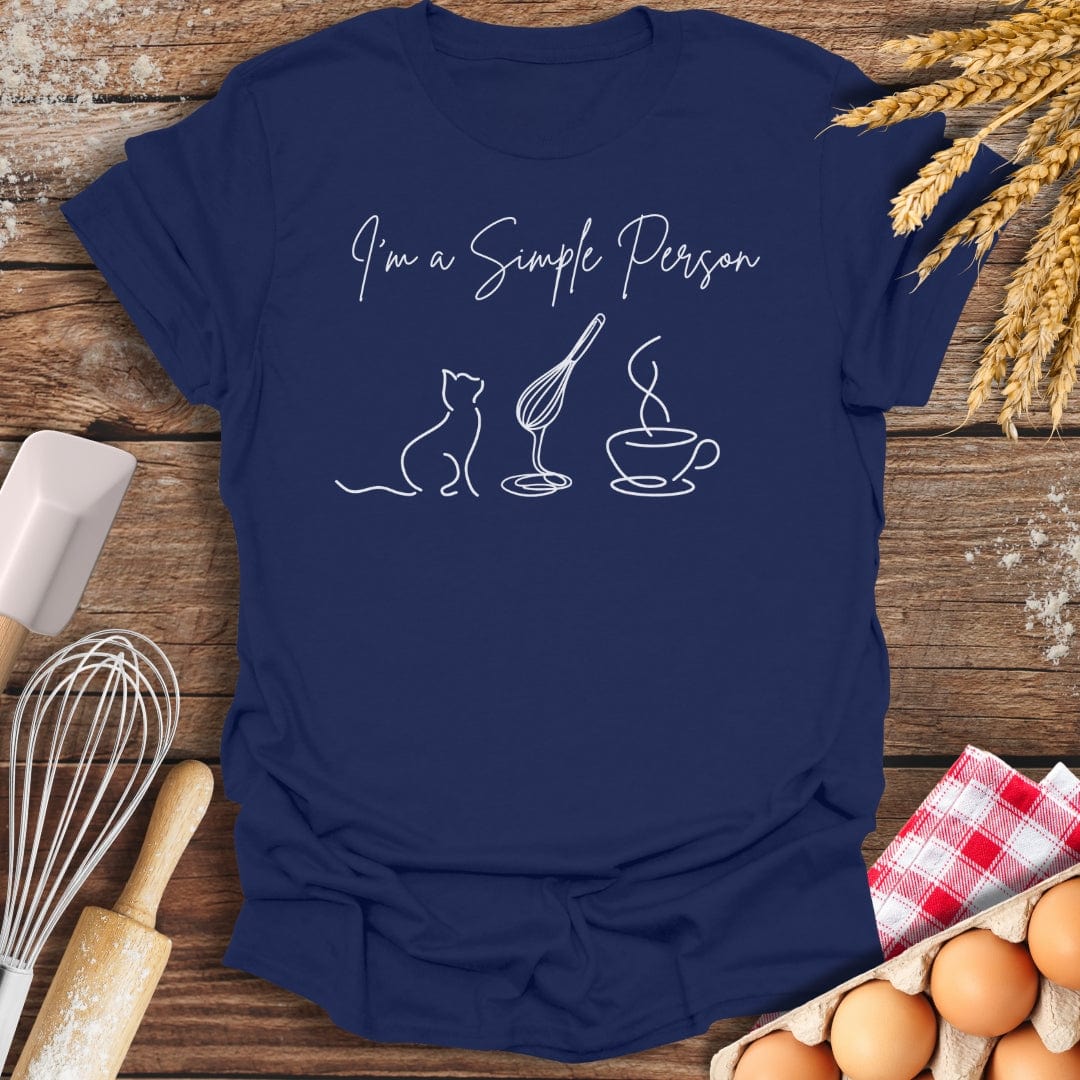 I'm a Simple Person T-Shirt Navy / S Baking Threads