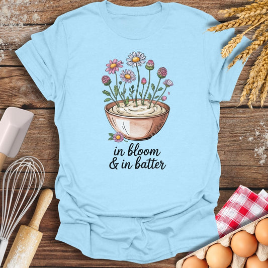 In Bloom & In Batter T-Shirt Light Blue / S Baking Threads