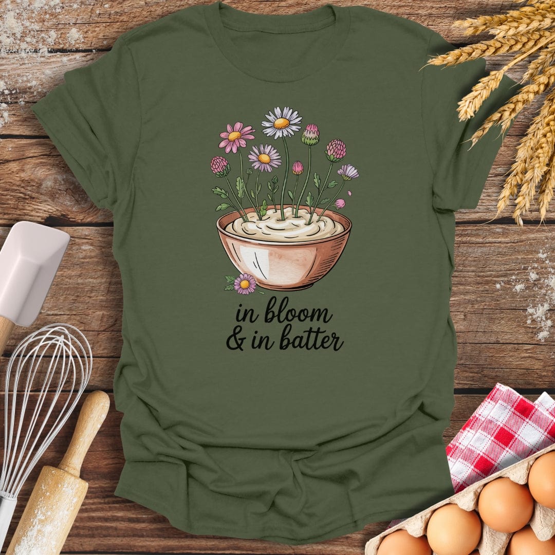 In Bloom & In Batter T-Shirt Military Green / S Baking Threads