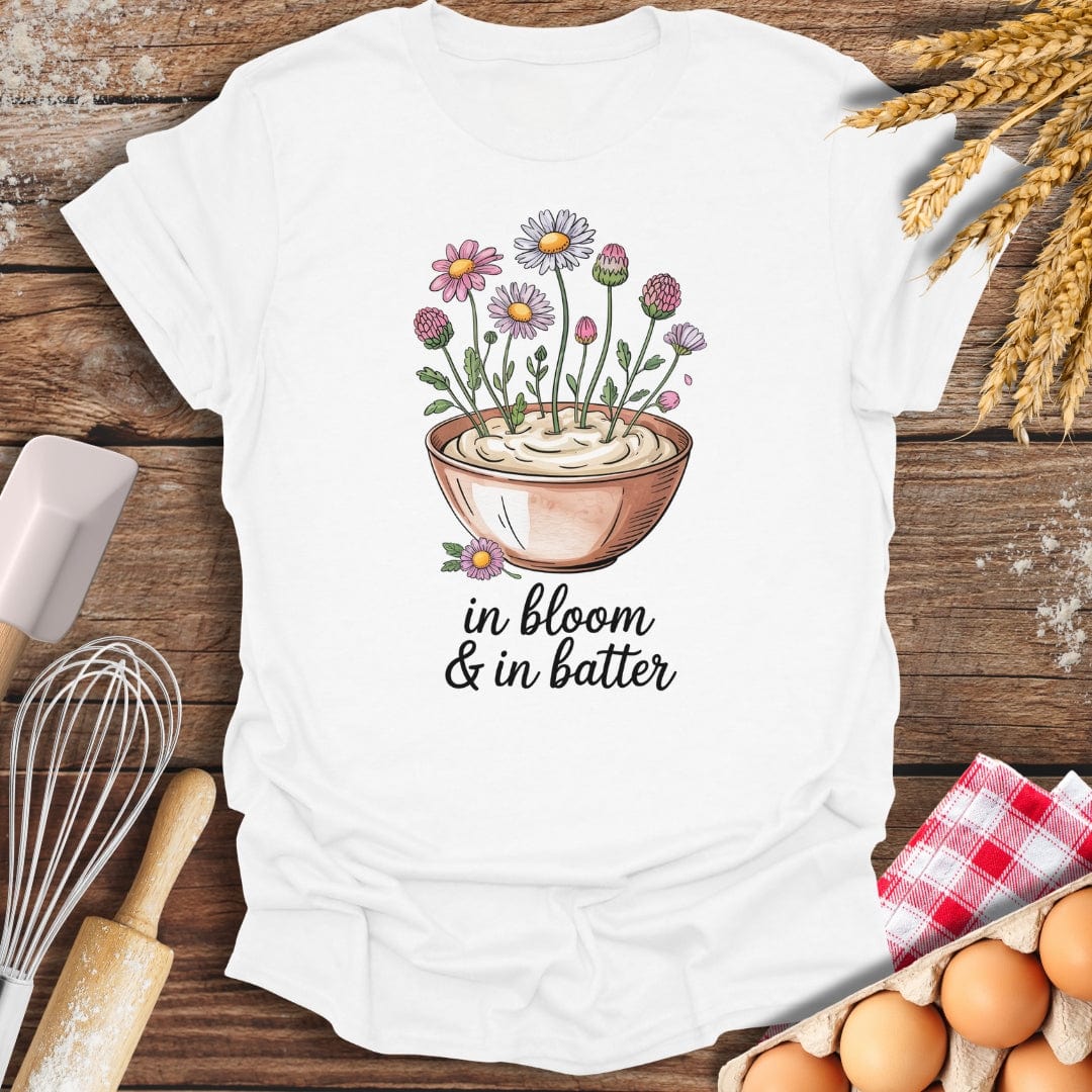 In Bloom & In Batter T-Shirt White / S Baking Threads