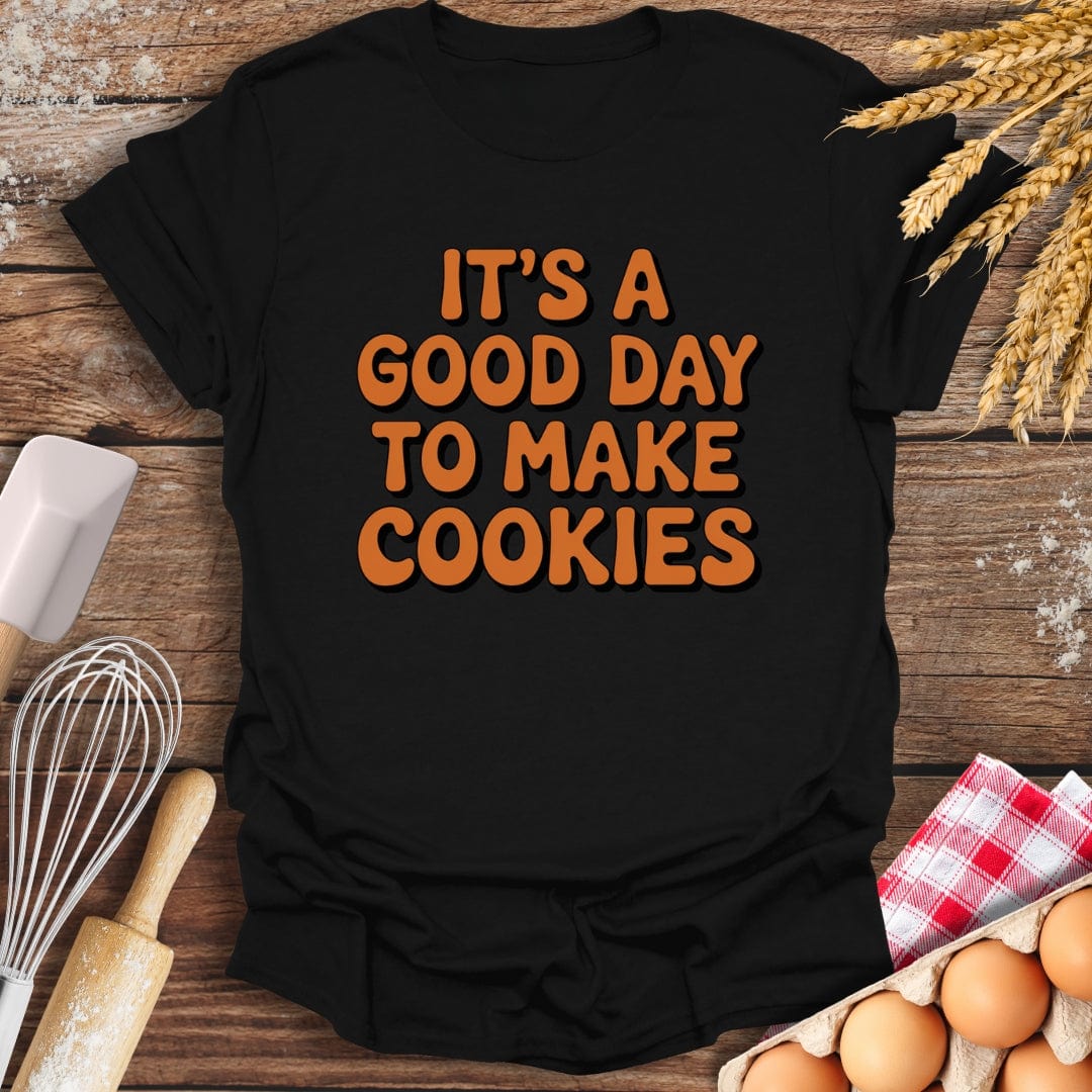 It's A Good Day To Make Cookies Retro T-Shirt Black / S Baking Threads