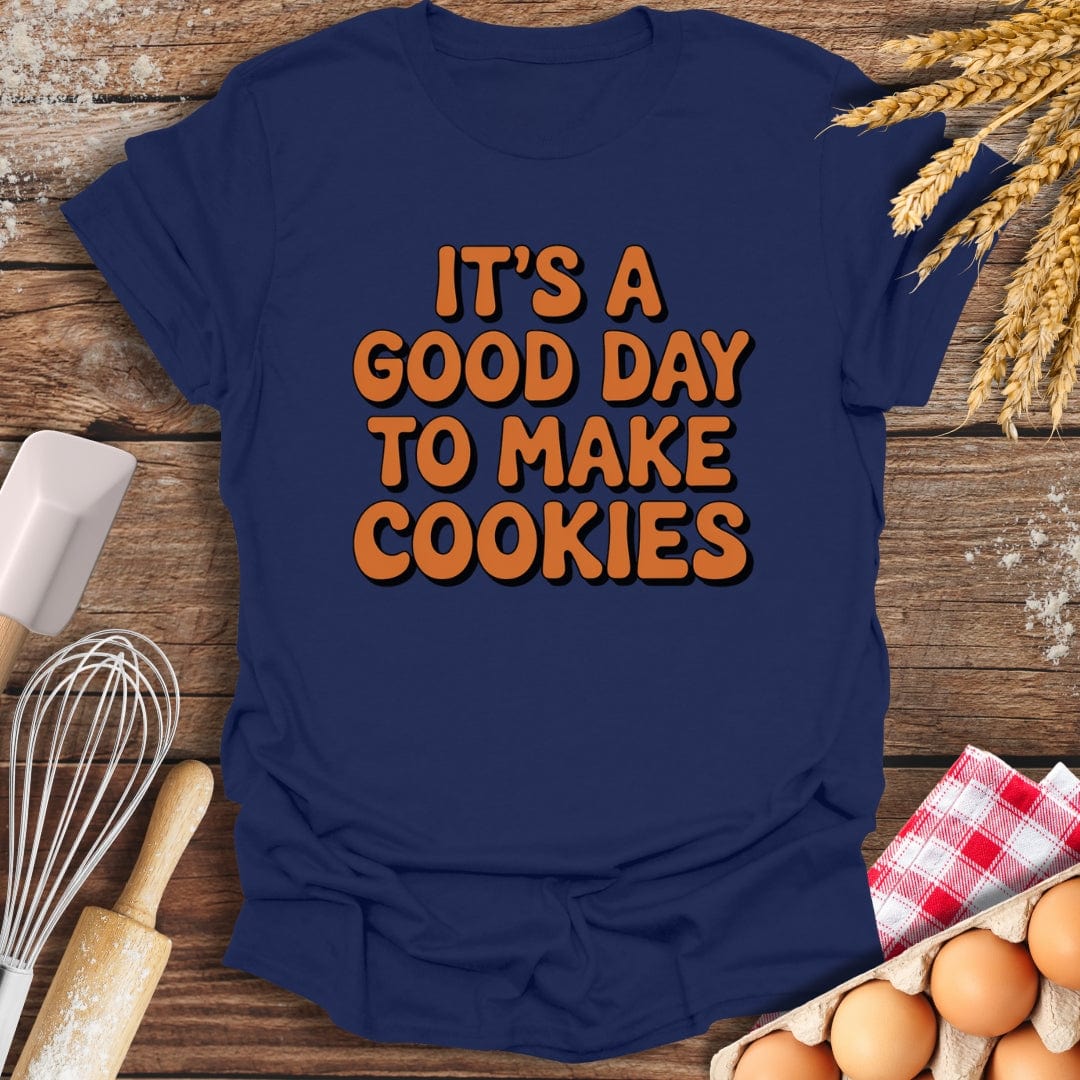 It's A Good Day To Make Cookies Retro T-Shirt Navy / S Baking Threads