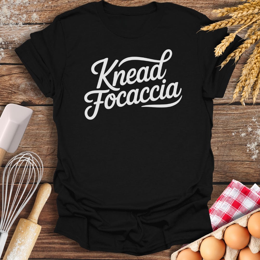 Knead Focaccia T-Shirt Black / S Baking Threads