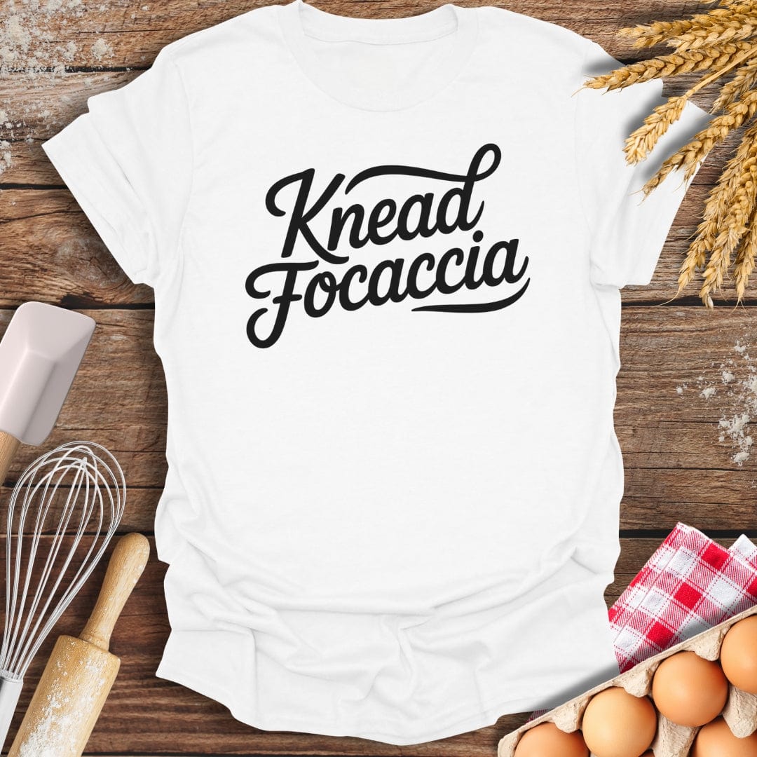 Knead Focaccia T-Shirt White / S Baking Threads