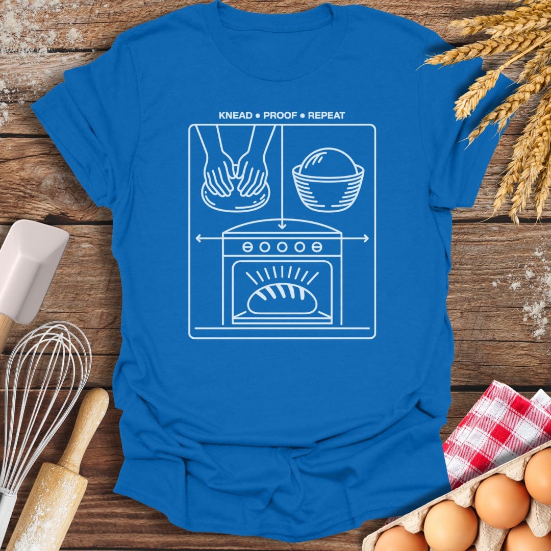 Knead Proof Repeat T-Shirt Royal / S Baking Threads